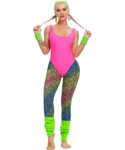 Women's Retro 80s/90s Inspired High Cut Low Back Padding One Piece Swimwear Bathing Suits Hot Pink With Padding $18.69 Swimsuits