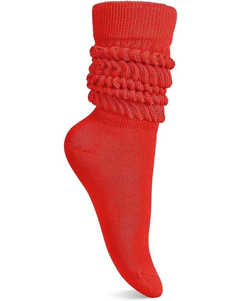 Slouch Socks Women,Scrunch Socks,Knee High Slouchy Socks for Women Red2 $6.50 Activewear