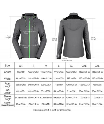 Thermal Fleece Women's Softshell Jacket Windproof Hiking Running Jacket with Hood for Outdoor Sports Grey-green $39.74 Jackets