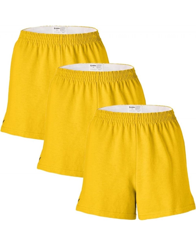 Womens Fashion Juniors' Authentic Cheer Shorts - 3 Pack Gold $12.50 Activewear