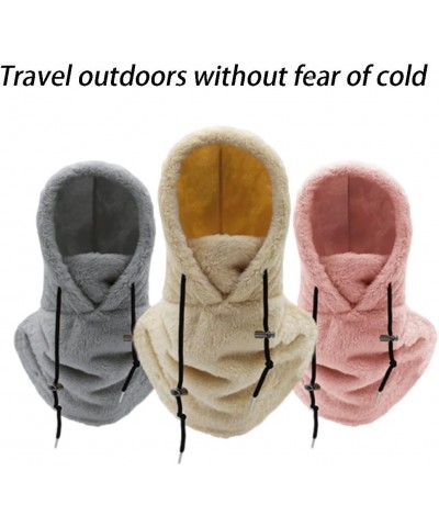 Sherpa Hood, Sherpa Hood Ski Mask Wind-Resistant Fleece Winter Face Mask Adjustable Warm Hood Cove U $10.82 Jackets