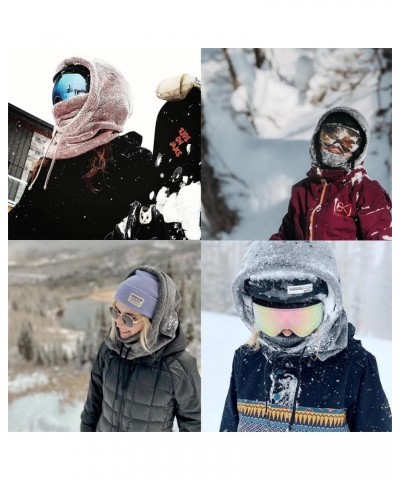 Sherpa Hood, Sherpa Hood Ski Mask Wind-Resistant Fleece Winter Face Mask Adjustable Warm Hood Cove U $10.82 Jackets