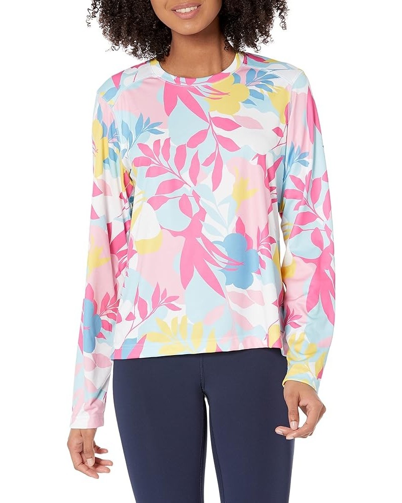 Women's Standard Summerdry Long Sleeve Printed Tee White/Floriated $17.60 Activewear