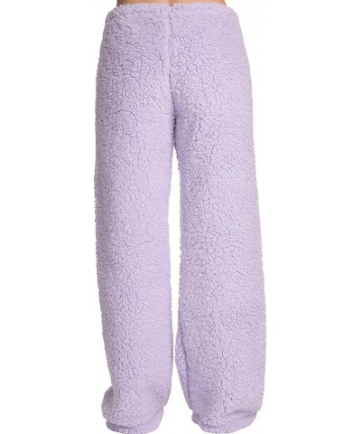 Women Plush Pajama Pants Lilac - Peace $13.74 Sleep & Lounge