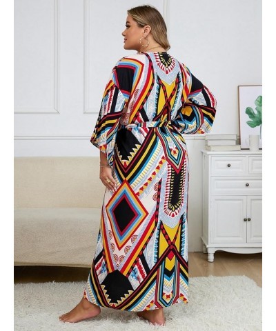 Women Long Beach Kimono Curve Hem Loose Open Front Tie Dye Bathing Suit Cover up 778-2 $17.84 Swimsuits