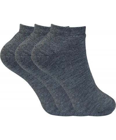 3 Pack Womens Thick Winter Warm Padded No Show Low Cut Short Thermal Ankle Socks Tts Charcoal $12.74 Activewear