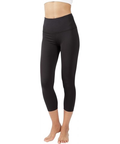 High Waist Ultra Soft Lightweight Capris - High Rise Yoga Pants Black Lux $8.09 Others