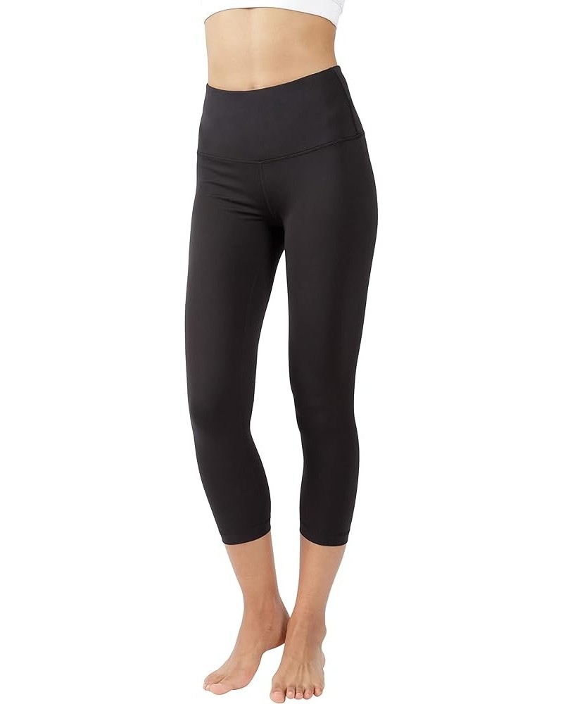 High Waist Ultra Soft Lightweight Capris - High Rise Yoga Pants Black Lux $8.09 Others