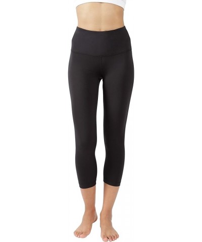 High Waist Ultra Soft Lightweight Capris - High Rise Yoga Pants Black Lux $8.09 Others