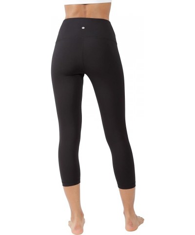 High Waist Ultra Soft Lightweight Capris - High Rise Yoga Pants Black Lux $8.09 Others