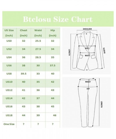 Women's 2 Pieces Pant Suit Set Long Sleeve Blazer Jacket Double Breasted Business Suit for Work Teal $29.60 Suits