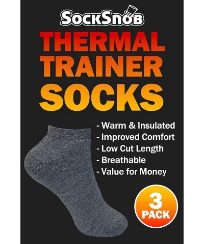 3 Pack Womens Thick Winter Warm Padded No Show Low Cut Short Thermal Ankle Socks Tts Charcoal $12.74 Activewear