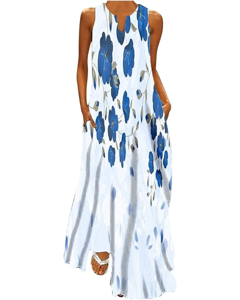 African Dresses Spring Summer Caftans for Women Casual Floral Print Long Maxi Dress Oversized Boho Beach Sundress 01★blue $9....