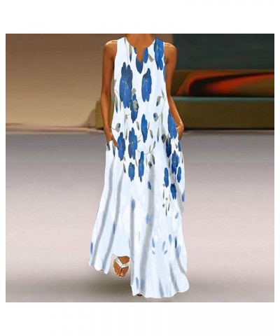 African Dresses Spring Summer Caftans for Women Casual Floral Print Long Maxi Dress Oversized Boho Beach Sundress 01★blue $9....