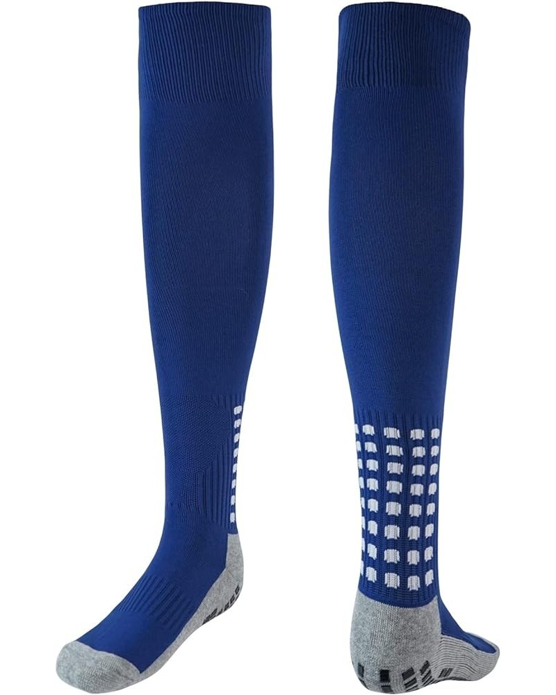 Non Slip Knee High Soccer Socks Dark Blue $13.80 Activewear