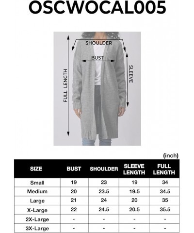 Women's Casual Comfortable Fit Open Front Cardigan Long Sleeve Knit Sweater Long Length Outwear Oscwocal005-gray (Side Pocket...