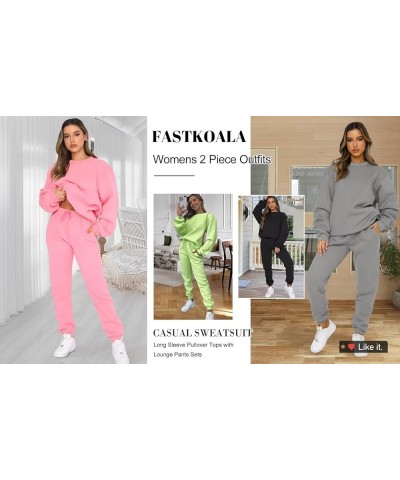 2 Piece Outfits Sweatsuits for Women Long Sleeve Pullover Tops Active Sweatpants with Pockets Jogger Tracksuit Sets Black $15...