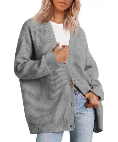 Women's Cardigan Sweaters 2023 Trendy Fall Casual Open Front Oversized Sweater Coat Button V Neck Loose Fit Soft Knit Outwear...