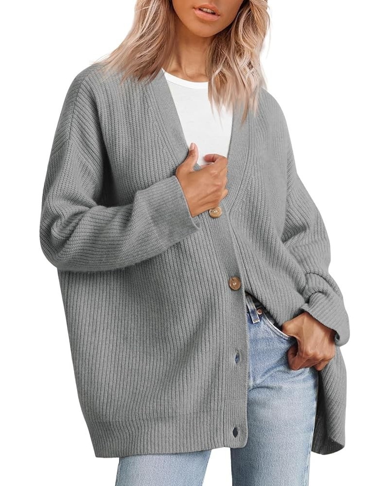 Women's Cardigan Sweaters 2023 Trendy Fall Casual Open Front Oversized Sweater Coat Button V Neck Loose Fit Soft Knit Outwear...