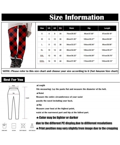 Leggings for Women Christmas Fashion Print Tunic Workout Leggings 2022 Winter Casual Slim Thick Plus Size Yoga Pants A Red $8...