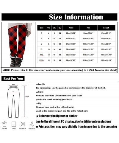 Leggings for Women Christmas Fashion Print Tunic Workout Leggings 2022 Winter Casual Slim Thick Plus Size Yoga Pants A Red $8...