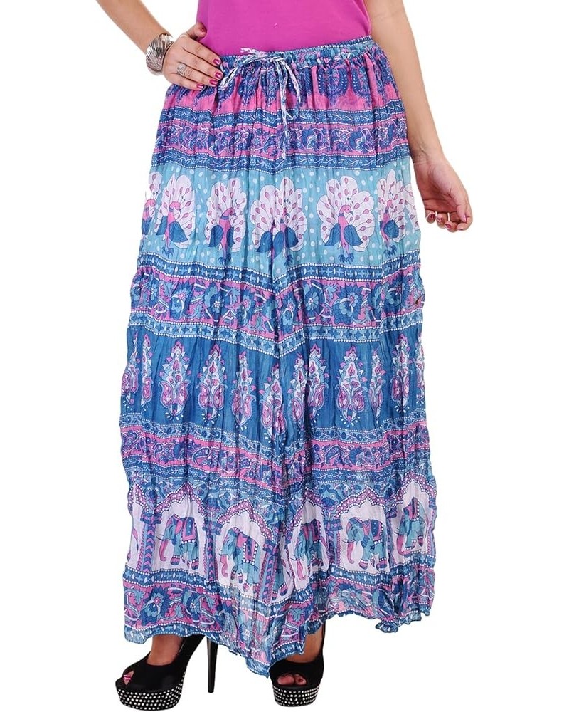 Womens Girls Aline Long Pure Cotton Voile Handcrafted OneSize Ankle Length Skirt 18 $11.19 Skirts