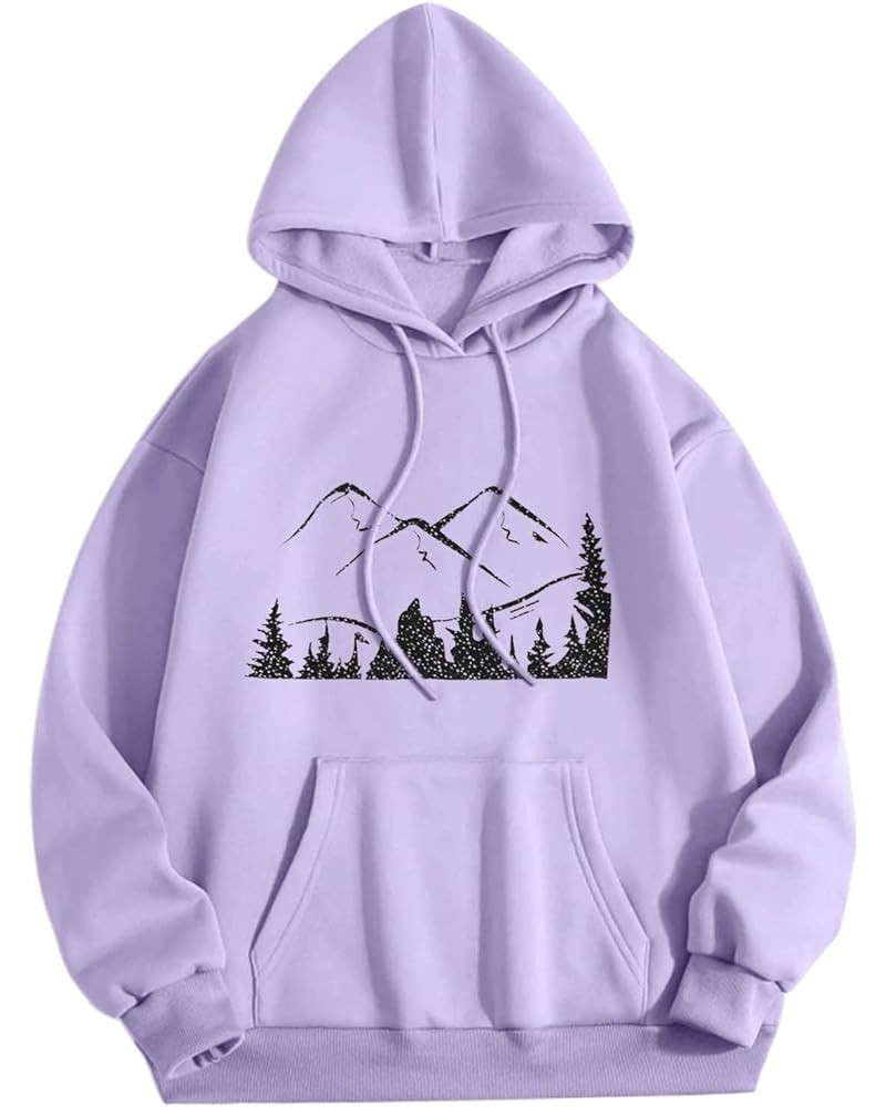 Los Angeles Sweatshirt Hoodies for Women Crewneck Hooded Sweatshirt Pullover Graphic Tops Y2K Trendy Long E-purple $11.50 Hoo...