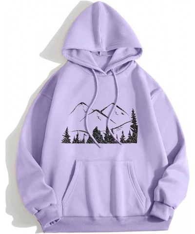 Los Angeles Sweatshirt Hoodies for Women Crewneck Hooded Sweatshirt Pullover Graphic Tops Y2K Trendy Long E-purple $11.50 Hoo...