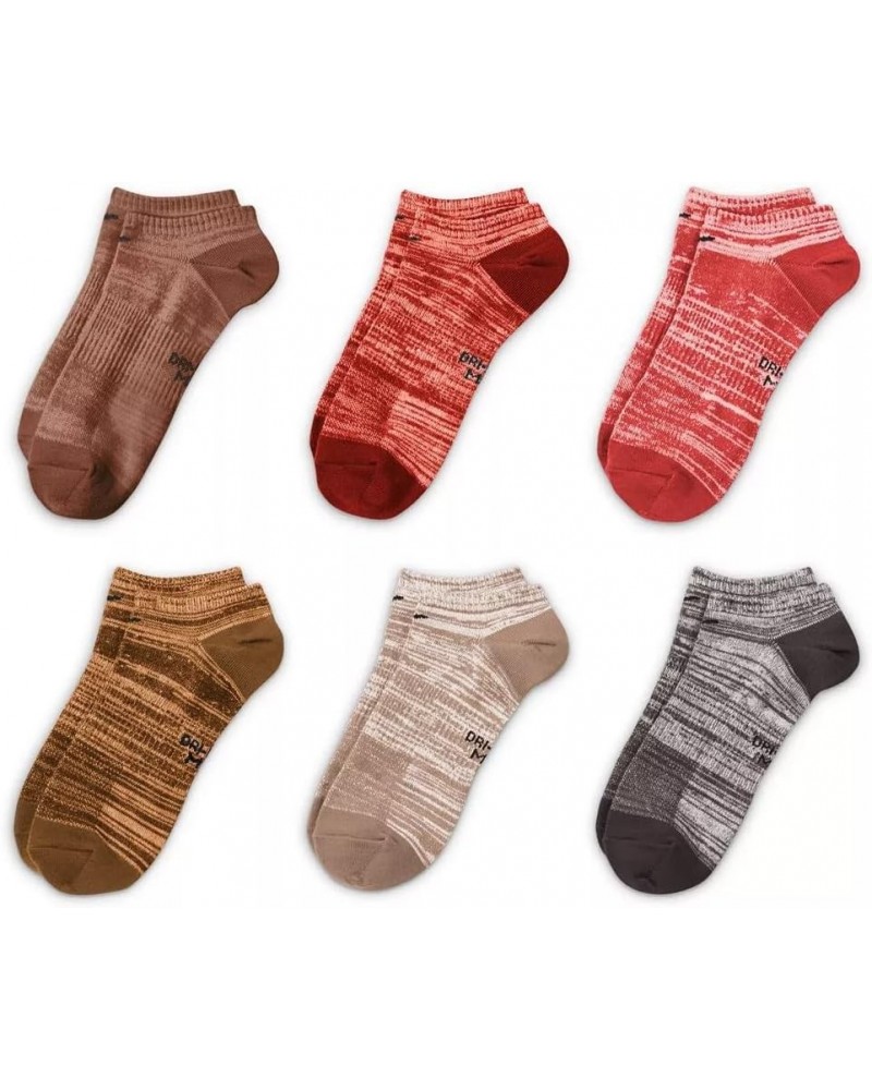 Women`s Everyday Lightweight No Show Training Socks 6 Pack Multi(sx7573-924)/B $20.25 Activewear