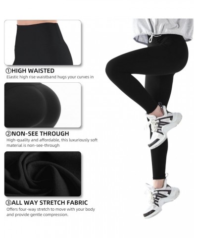 Leggings for Women - High Waisted Workout Leggings for Women Running Exercise Full Length Black Bandhnu $7.94 Activewear