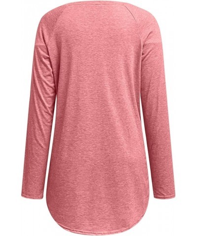 Womens Blouses Dressy Casual Cotton Solid Loose Pockets T Shirt Blouses Tops Ruffle Blouse for Women A13-pink $5.81 Shirts