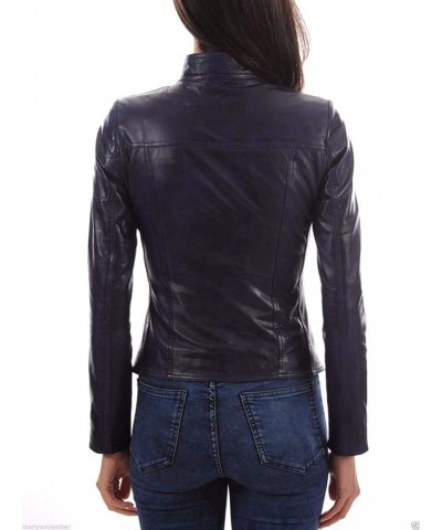 Lambskin Leather Moto Biker Jacket - Winter Wear Black (10) $64.05 Coats