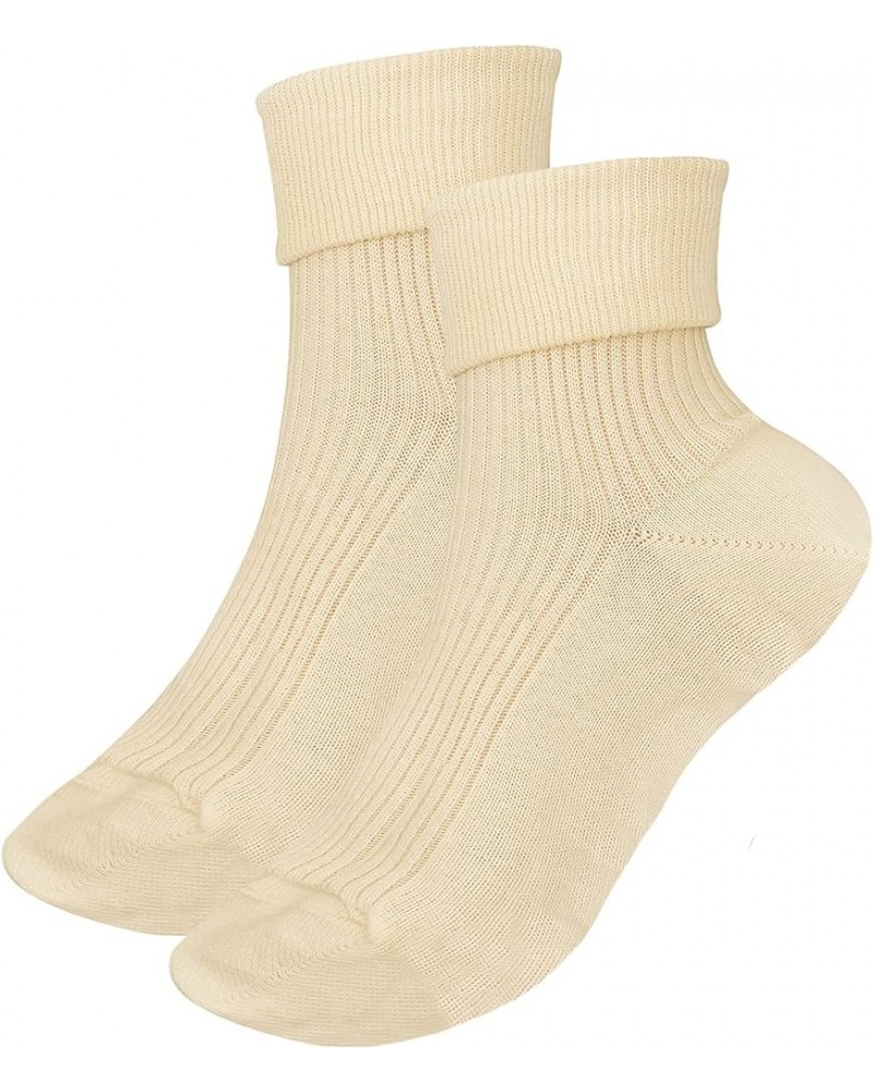 100% Organic Cotton Luxury Women's Socks 1 Pair. Made in Italy. Vanilla $10.07 Socks