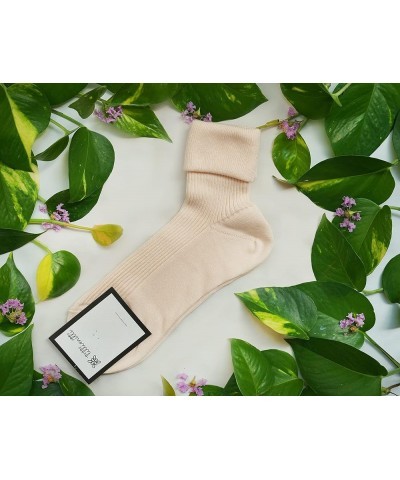 100% Organic Cotton Luxury Women's Socks 1 Pair. Made in Italy. Vanilla $10.07 Socks