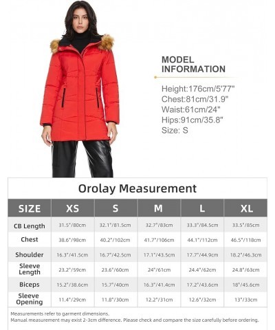 Women’s Insulated Jacket with Removable Hood Faux Fur Zip up Winter Coat Mid-length Black $48.30 Jackets