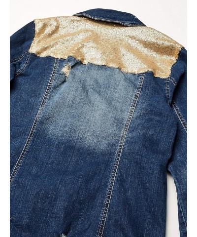 Women's Long Blue Denim Jacket Blue $11.18 Jackets