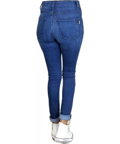 Women's Stretch Skinny Jeans - High Waisted Slit Ripped Knee Solid Casual Denim Pants Medium $21.34 Jeans