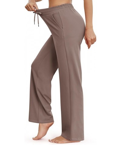 Wide Leg Yoga Pants for Women Loose Casual Sweatpants Drawstring Comfy Lounge Pajama Pants with Pockets 31" Inseam Taupe $20....