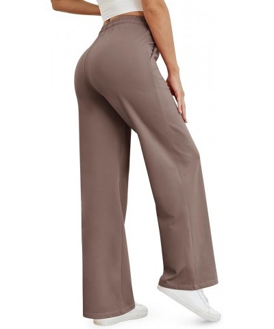 Wide Leg Yoga Pants for Women Loose Casual Sweatpants Drawstring Comfy Lounge Pajama Pants with Pockets 31" Inseam Taupe $20....