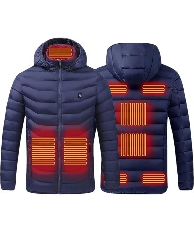 Heated Jacket for Men Women 2024 New Lightweight Heating Jackets Soft Shell Electric Heating Coat Warm Winter Coats A10-blue-...