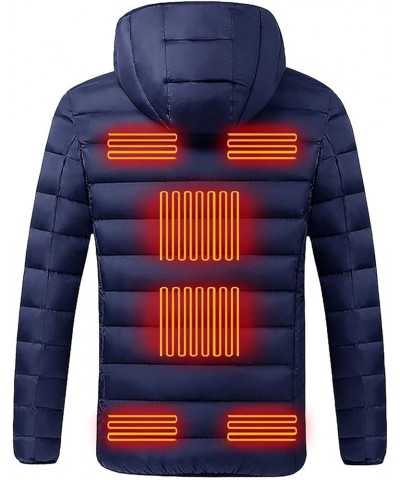 Heated Jacket for Men Women 2024 New Lightweight Heating Jackets Soft Shell Electric Heating Coat Warm Winter Coats A10-blue-...