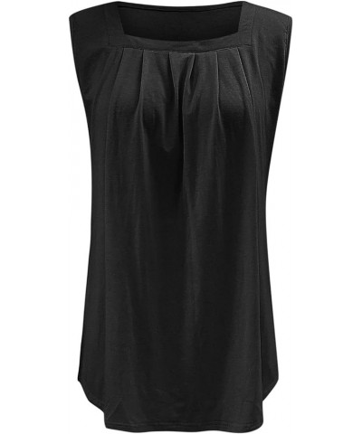 Tops for Women Trendy Tank Top Sleeveless Scoop Neck Dressy Vest Loose Fit Casual Workout Summer Tunic Shirts D-black $3.59 T...