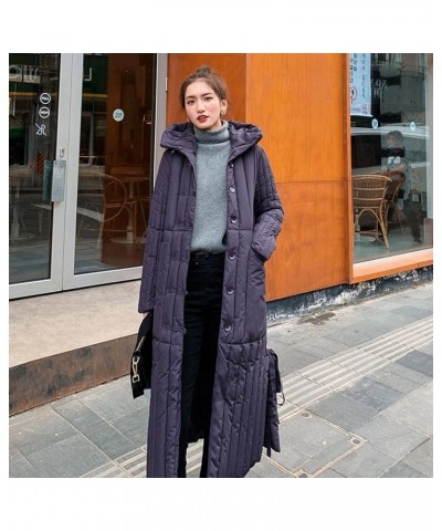 Women's Winter Coats 2023 Trendy Button Coat Long Puffer Korean Slim Coat Sleeve Casual Fashion Coat 1-purple $22.49 Jackets