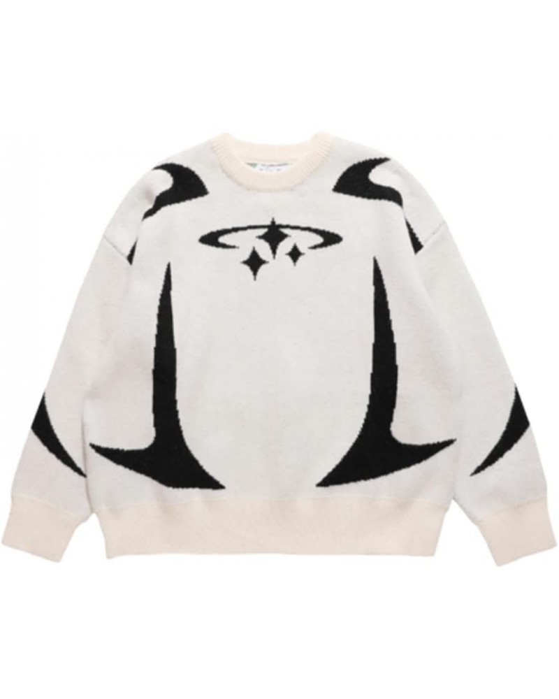 Y2K Sweaters Pullover Sweater Knit Sweater Grunge Streetwear Goth Aesthetic Streetwear Fairycore Top White $17.20 Sweaters