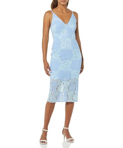 Women's Aurora Sleeveless Plunge Neck Bodycon Midi Dress Summer Sky Mult $55.73 Dresses