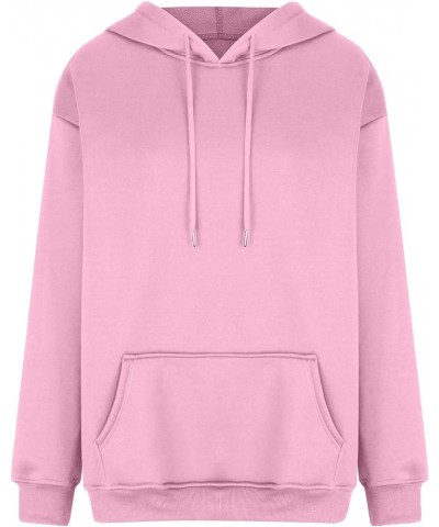 Hoodies for Women Oversized Hooded Sweatshirt Loose Fit Long Sleeve Shirts Drawstring Casual Cute Tops Fall Clothes A-pink $7...