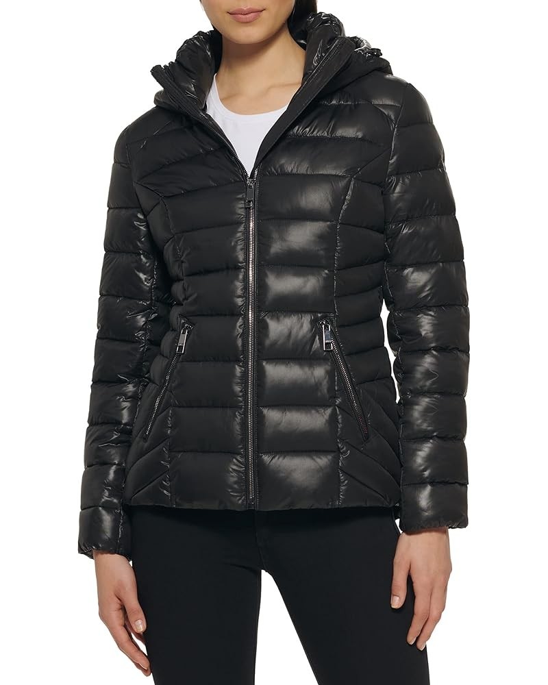 Women's Mid-Weight Hooded Jacket Black $58.61 Jackets