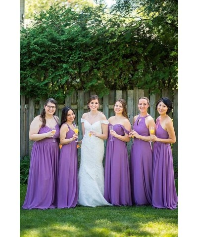 Women's Bridesmaid Dresses for Wedding Party Off Shoulder Evening Prom Dress Long Chiffon Formal Dress Teal $26.00 Dresses