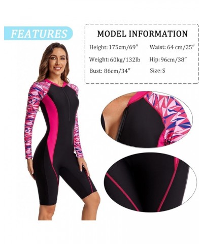 Women Rash Guard Long Sleeve Bathing Suit Swimsuit Boyshort One Piece Boyleg Sun Protection Surfing Swimwear Pink $18.80 Swim...