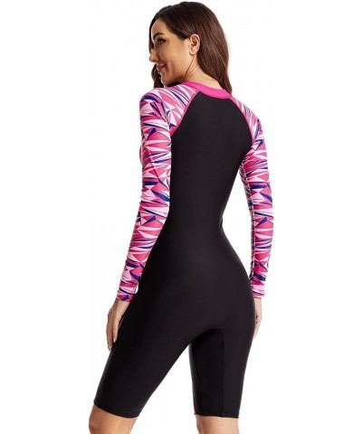 Women Rash Guard Long Sleeve Bathing Suit Swimsuit Boyshort One Piece Boyleg Sun Protection Surfing Swimwear Pink $18.80 Swim...